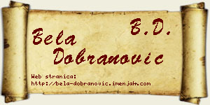 Bela Dobranović vizit kartica